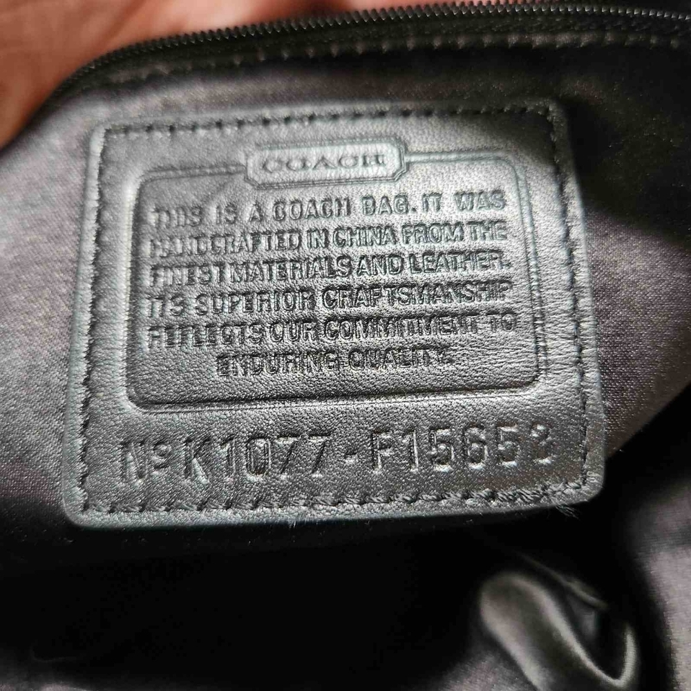 2010 Coach Ashley Horse & Carriage Satchel Black Sateen & Patent Leather - Picture 3 of 13